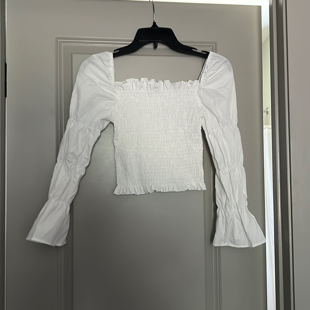 White long sleeve tank